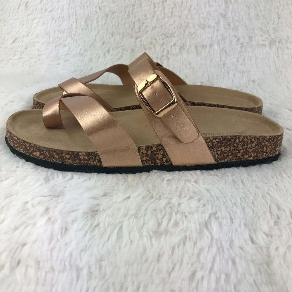 ALEXIS BENDEL Size 10 Rose Gold Sandals EUC